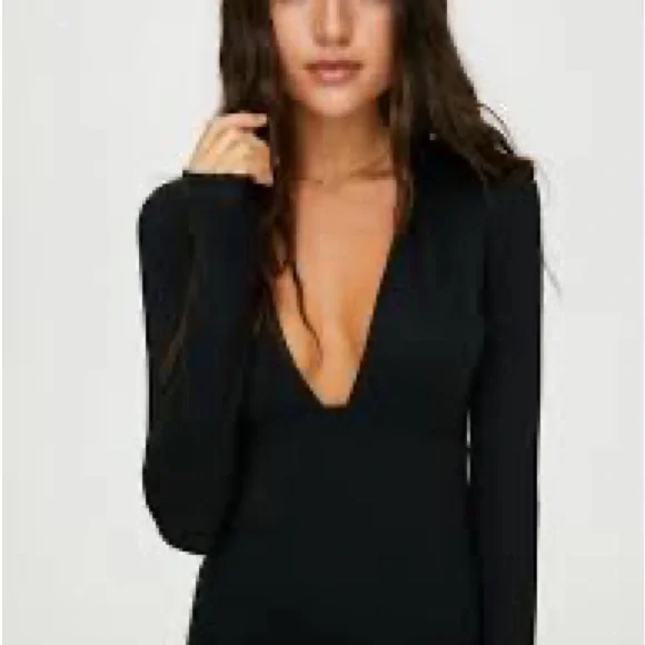 Wilfred Free | Abby Plunge Neck Knit Dress - Picture 11 of 11